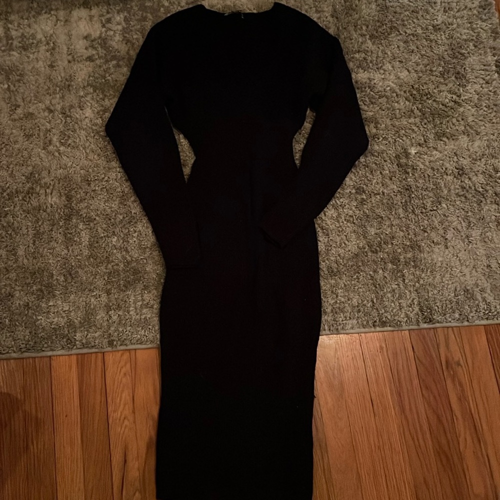 Black warm dress